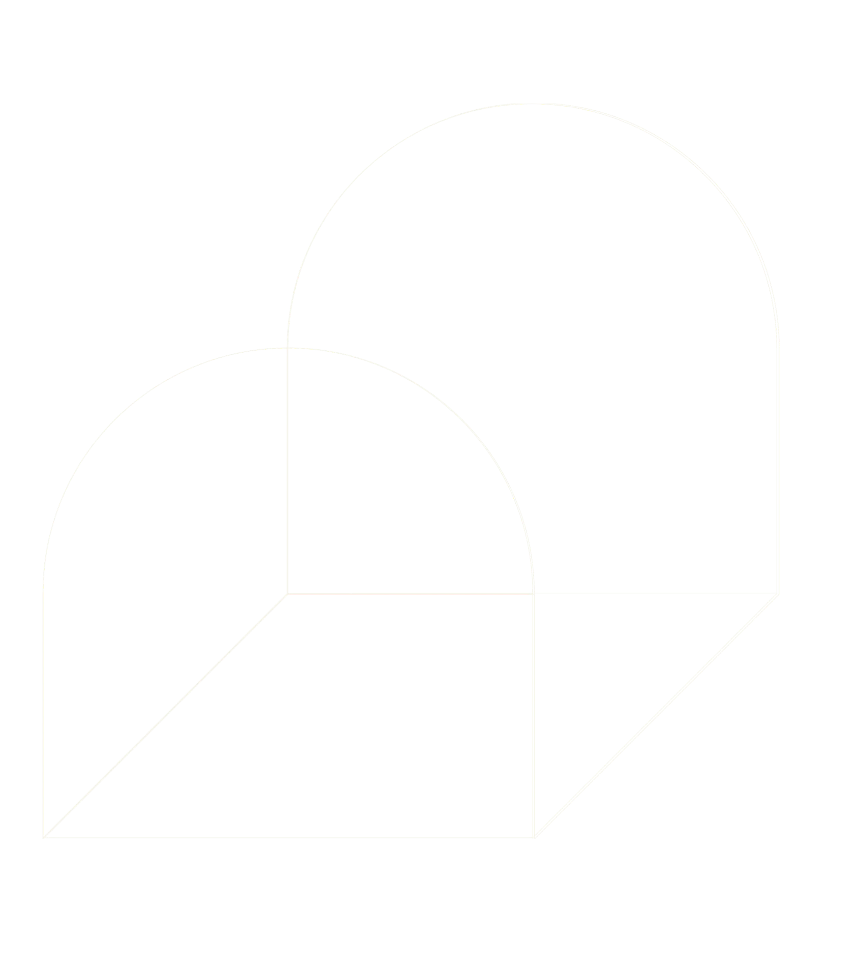 Composição geométrica de arcos representando diagramação arquitetônica